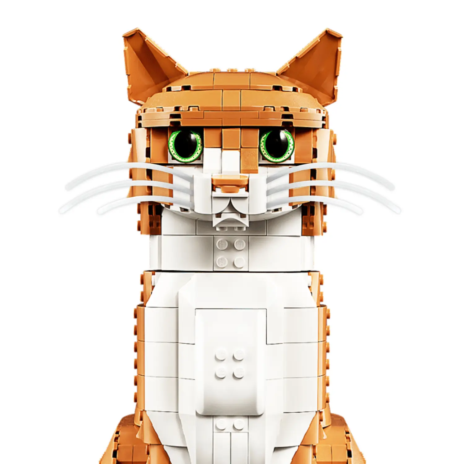 Loki's Whiskers for LEGO® Tuxedo/Orange Cat - Classic White - Image 4