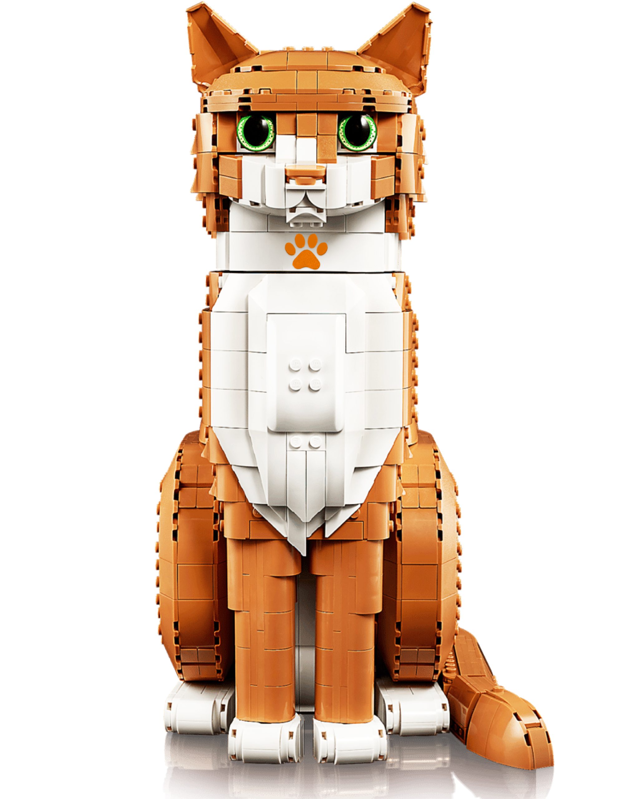 Custom Collar Accessory Compatible with LEGO Tuxedo Cat and LEGO Orange Cat, 2-Pack 3D Printed Paw Collars, Black Paw and Orange Paw - Image 6