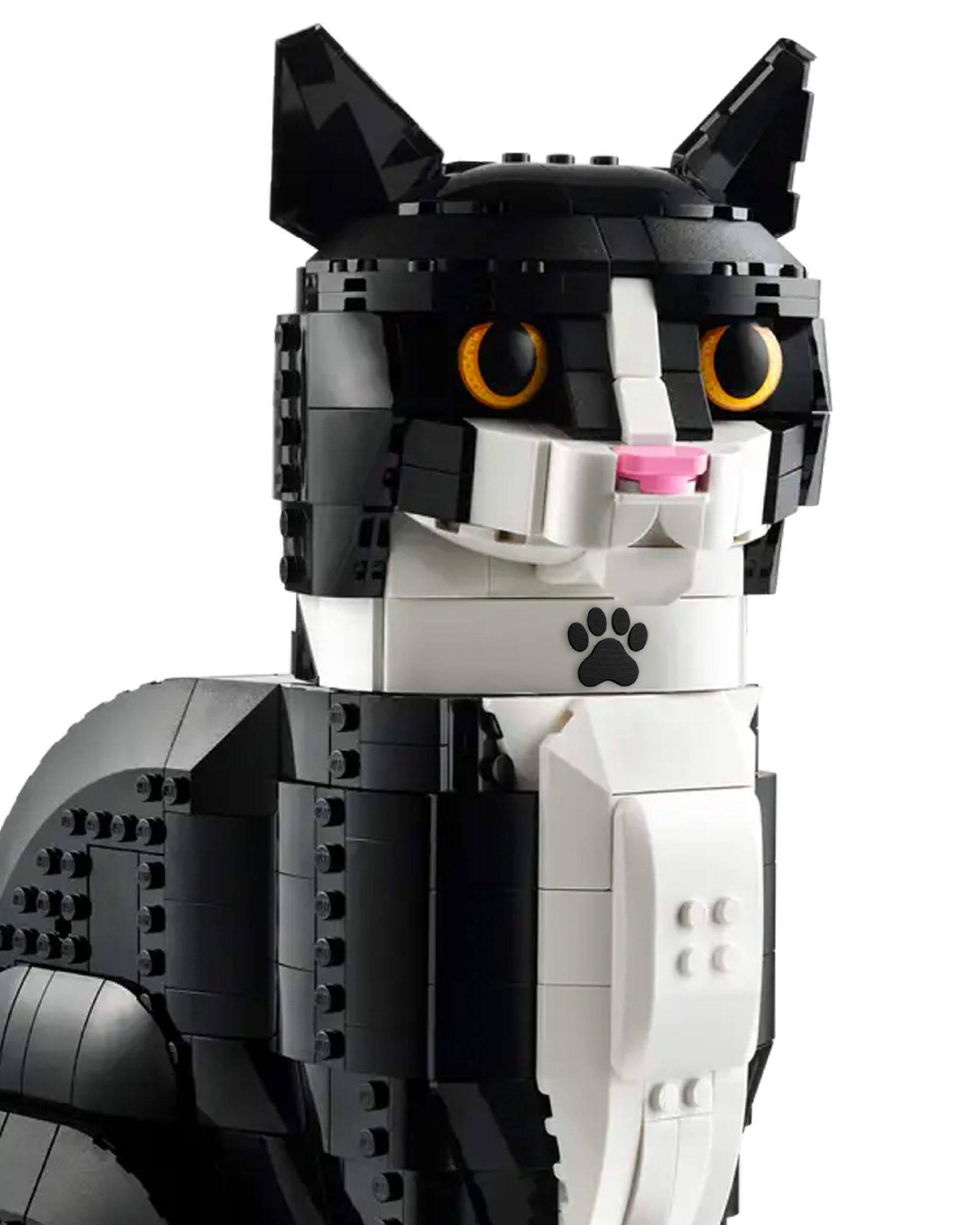 Custom Collar Accessory Compatible with LEGO Tuxedo Cat and LEGO Orange Cat, 2-Pack 3D Printed Paw Collars, Black Paw and Orange Paw - Image 11