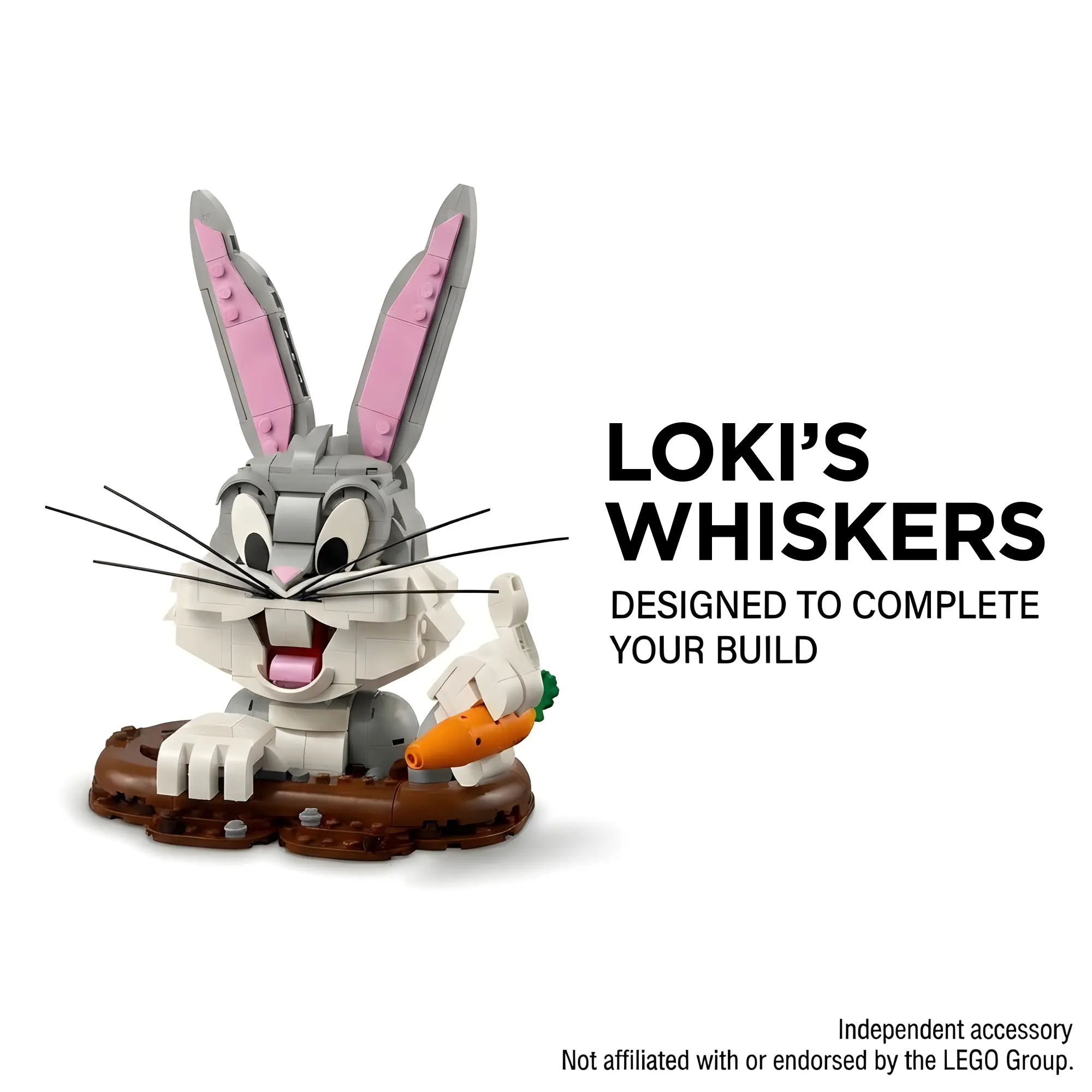 Loki’s Whiskers for LEGO Rabbit Model 40920 – Custom Snap-in Accessory - Image 5