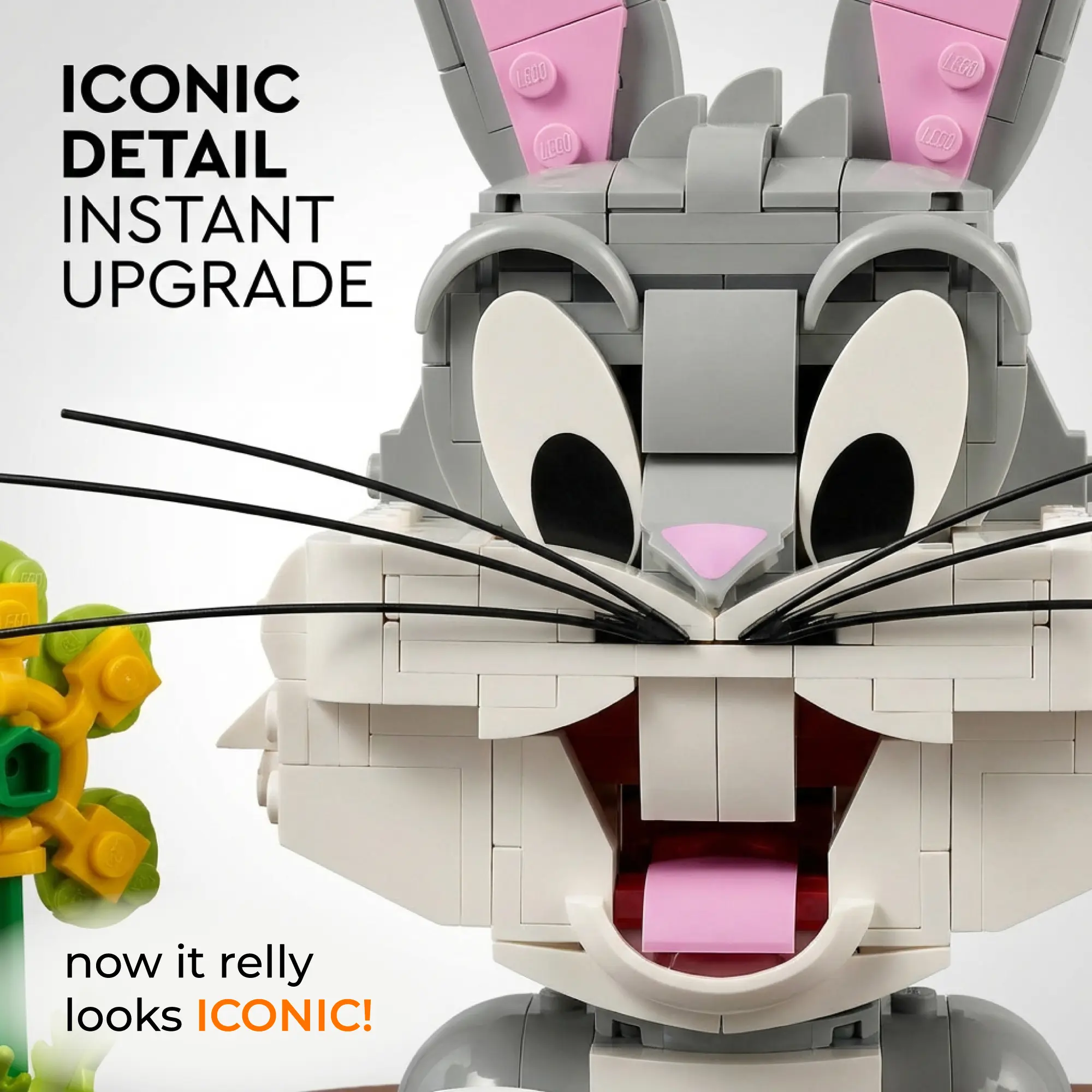 Loki’s Whiskers for LEGO Rabbit Model 40920 – Custom Snap-in Accessory - Image 3